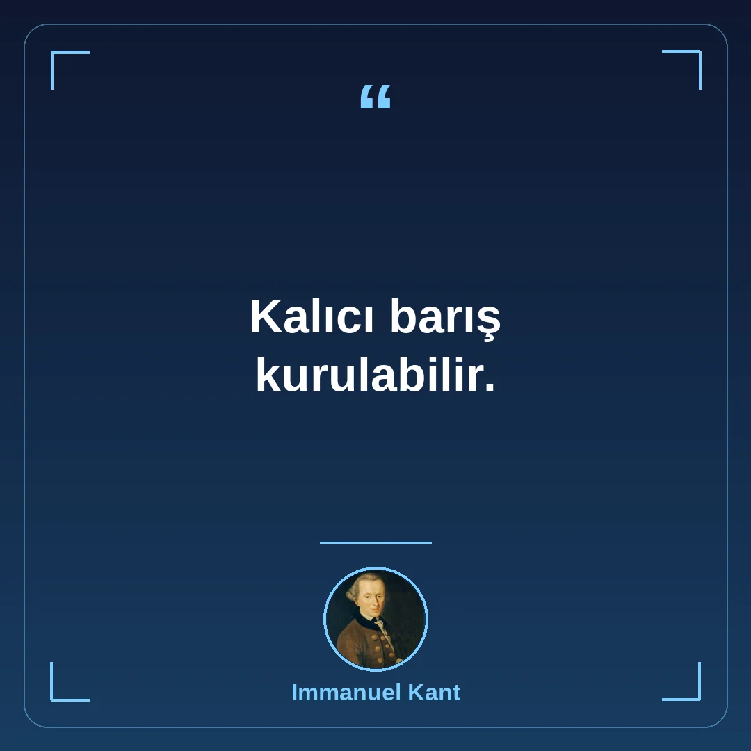 Kalıcı barış kurulabilir.