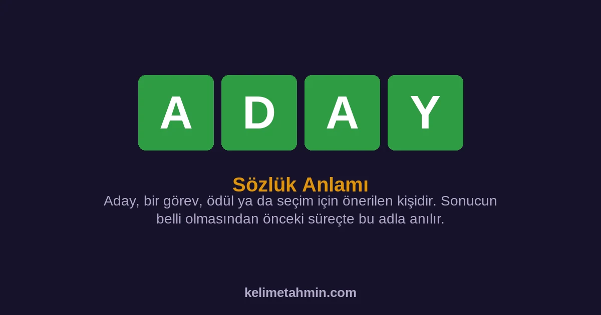 ADAY ADAY — anlamı ve örnek cümleler