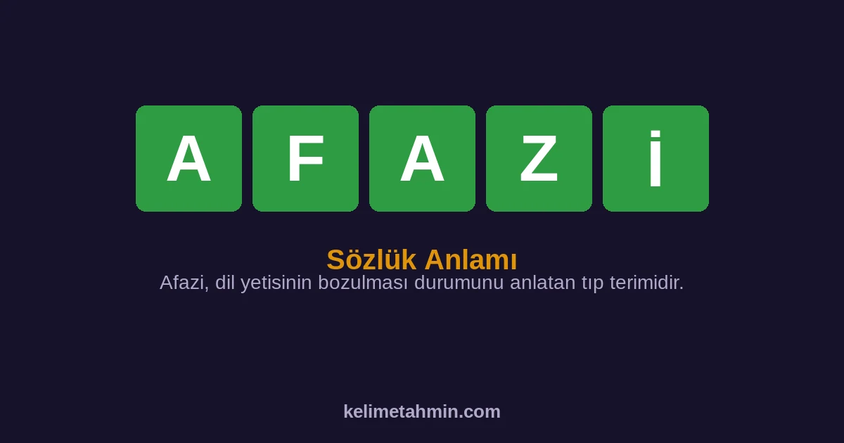AFAZİ AFAZİ — anlamı ve örnek cümleler