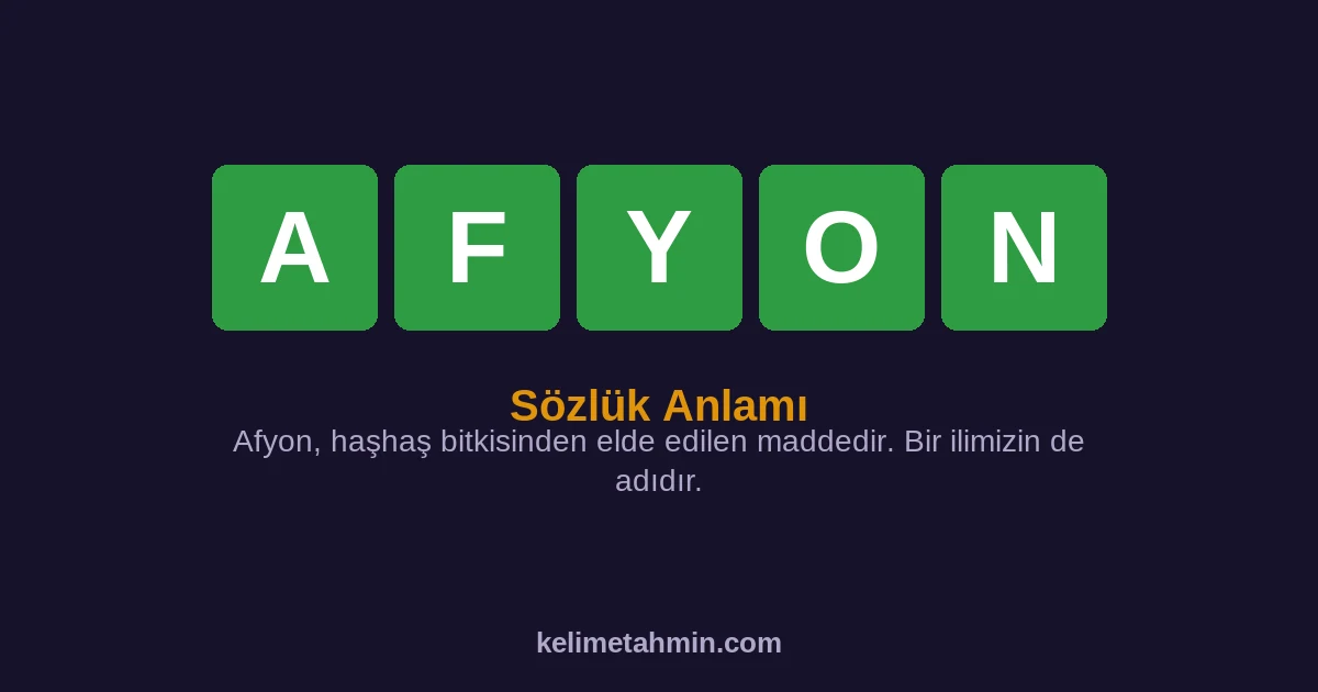 AFYON AFYON — anlamı ve örnek cümleler