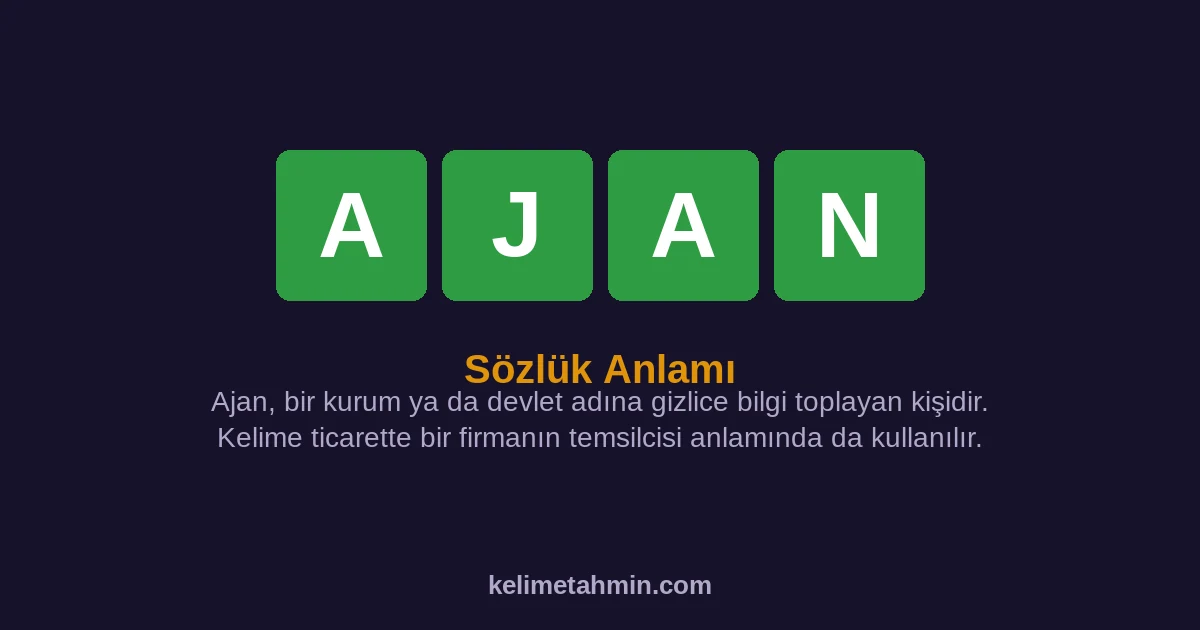 AJAN AJAN — anlamı ve örnek cümleler