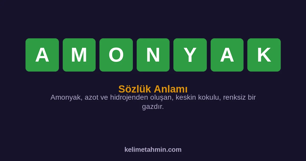 AMONYAK AMONYAK — anlamı ve örnek cümleler