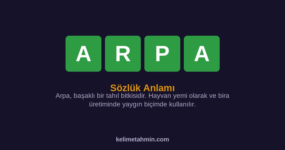 ARPA ARPA — anlamı ve örnek cümleler