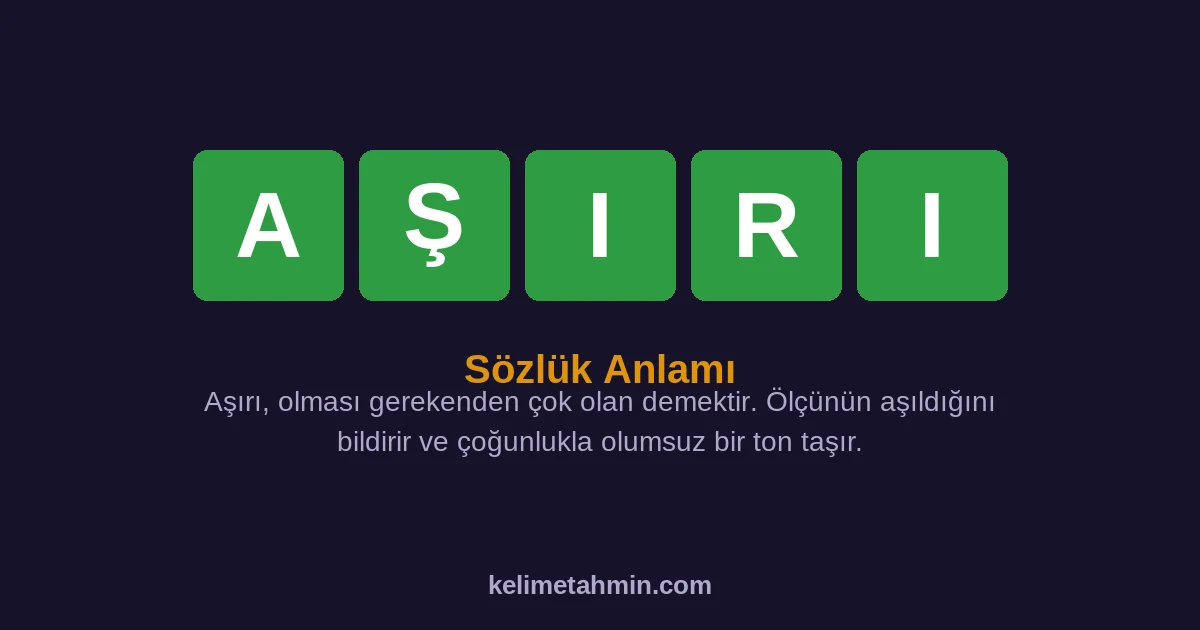 AŞIRI AŞIRI — anlamı ve örnek cümleler