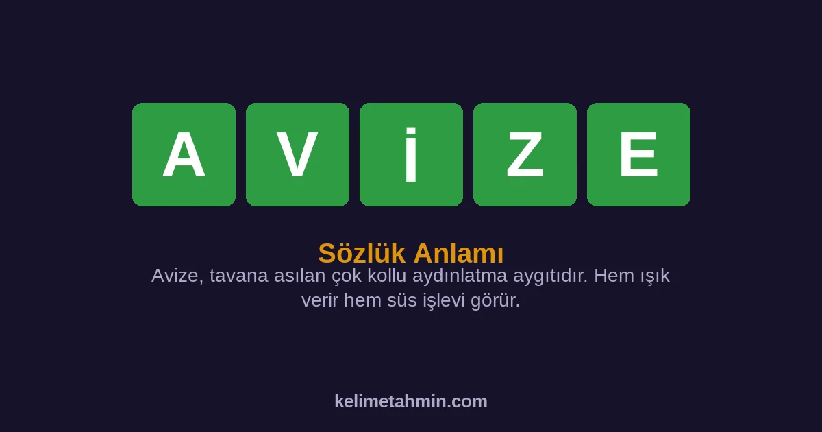 AVİZE AVİZE — anlamı ve örnek cümleler