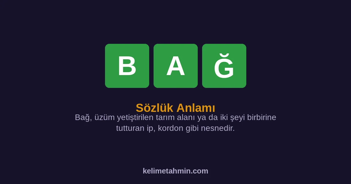 BAĞ BAĞ — anlamı ve örnek cümleler
