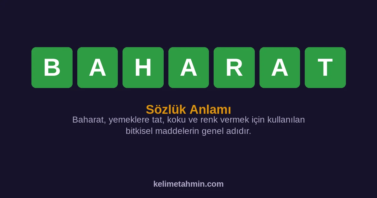 BAHARAT BAHARAT — anlamı ve örnek cümleler