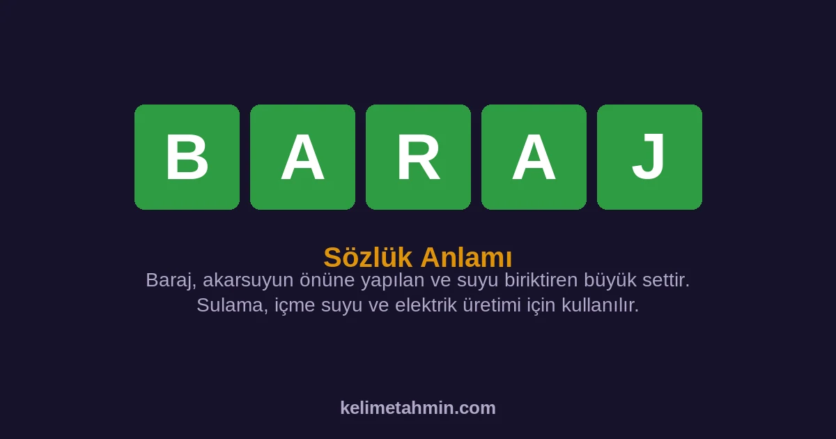 BARAJ BARAJ — anlamı ve örnek cümleler