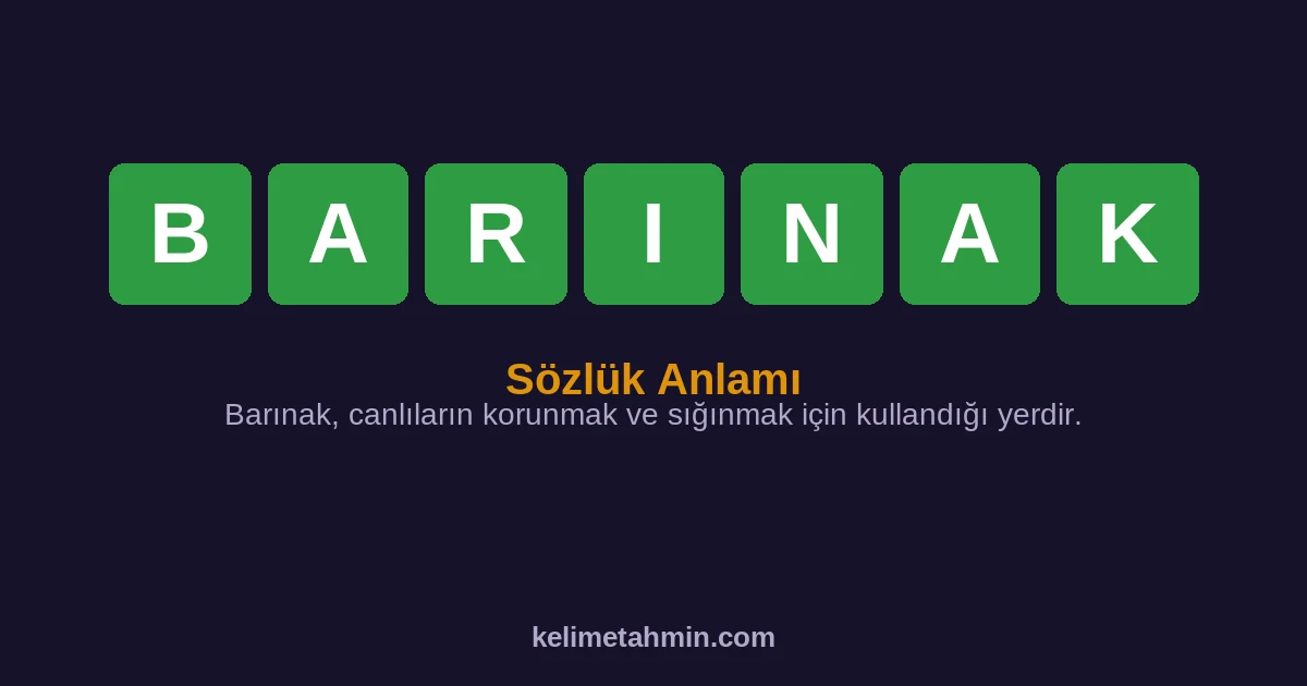 BARINAK BARINAK — anlamı ve örnek cümleler
