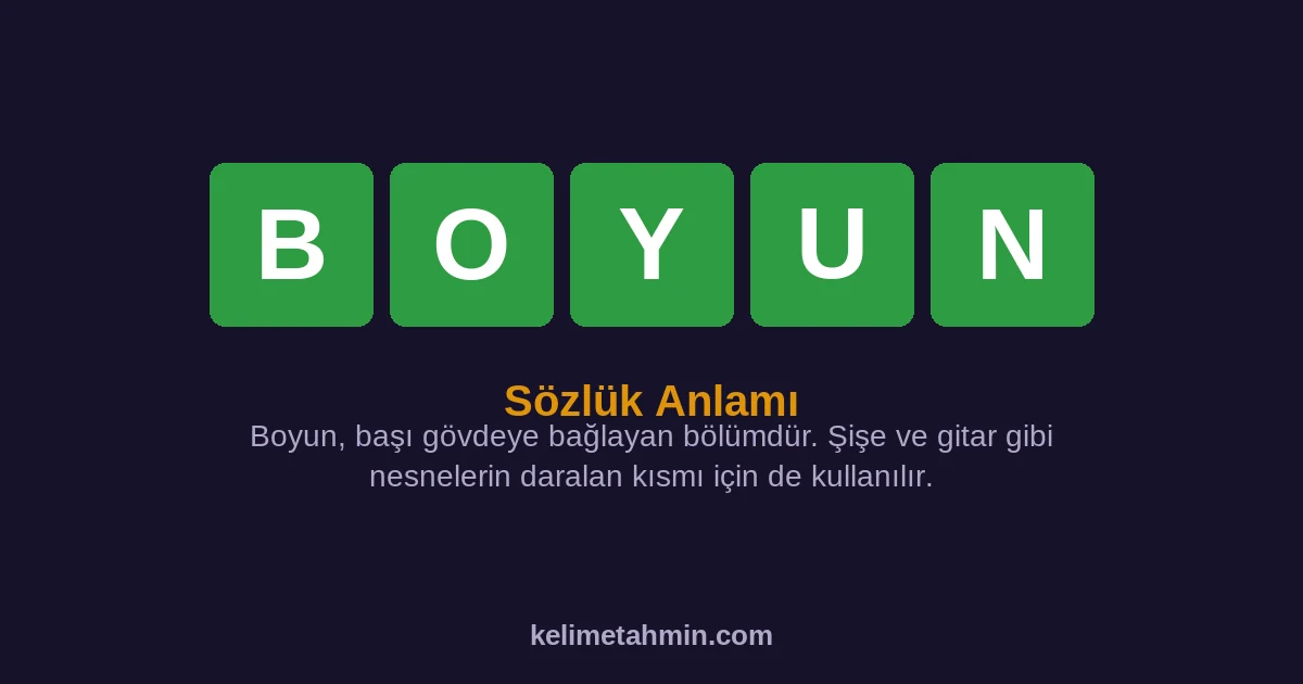 BOYUN BOYUN — anlamı ve örnek cümleler