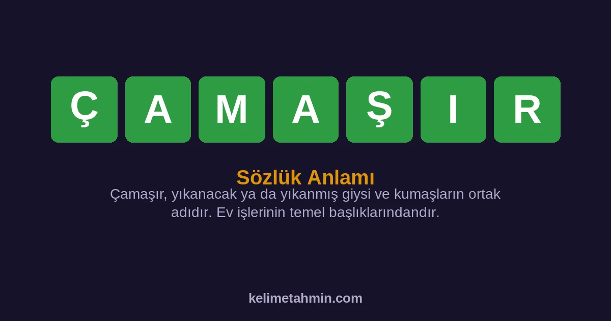 ÇAMAŞIR ÇAMAŞIR — anlamı ve örnek cümleler