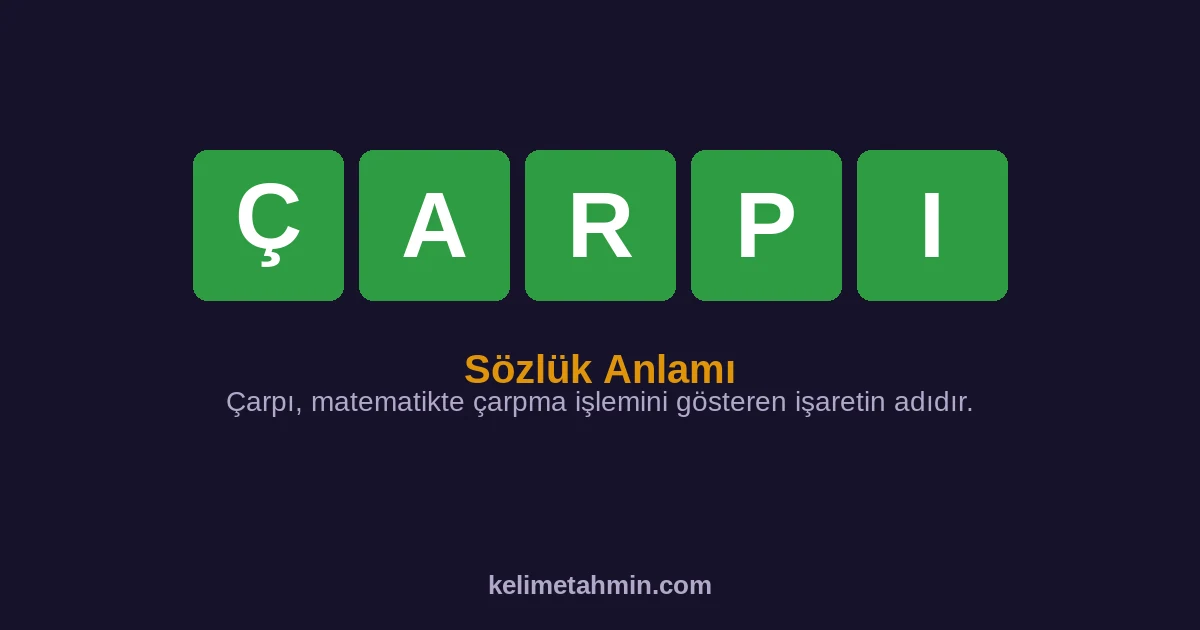 ÇARPI ÇARPI — anlamı ve örnek cümleler