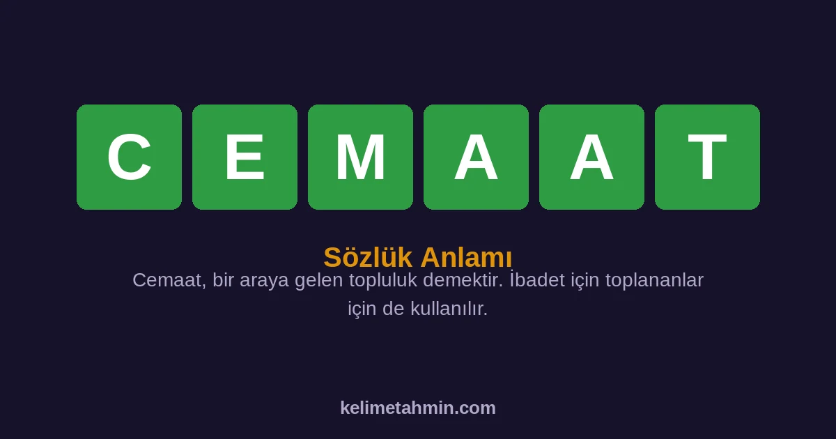 CEMAAT CEMAAT — anlamı ve örnek cümleler