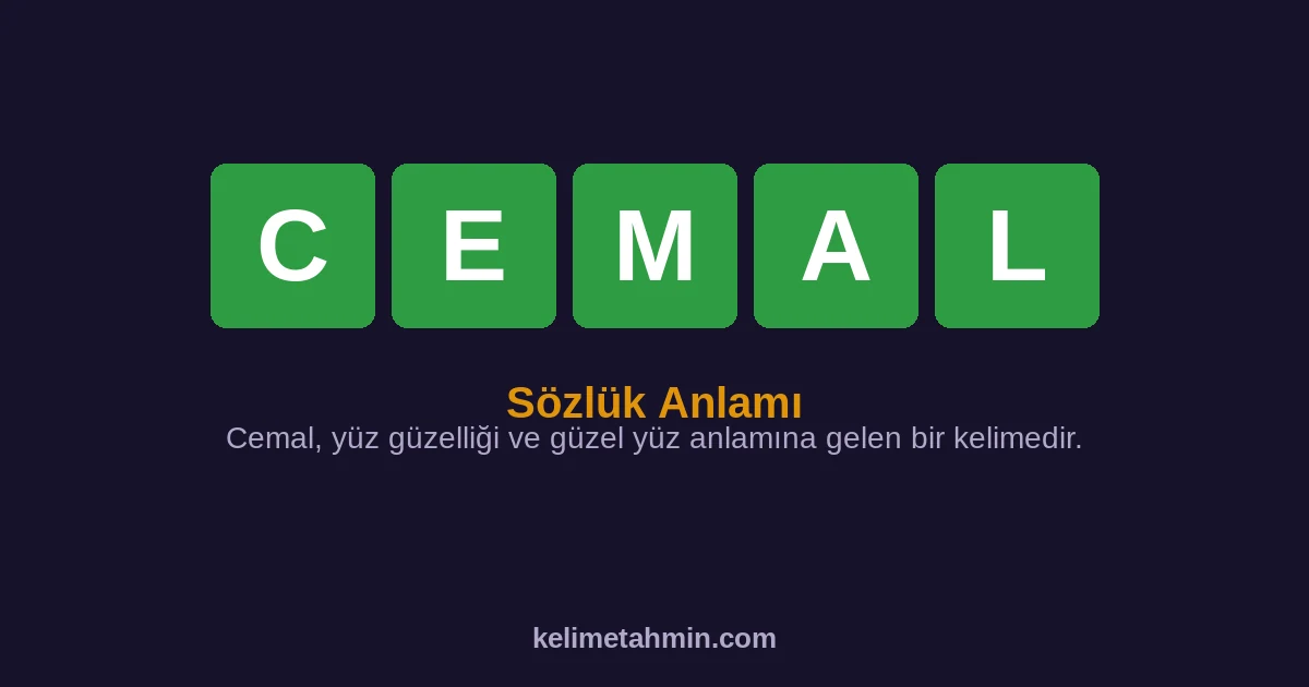 CEMAL CEMAL — anlamı ve örnek cümleler