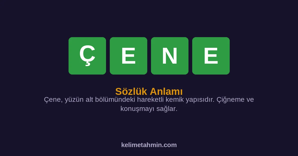 ÇENE ÇENE — anlamı ve örnek cümleler