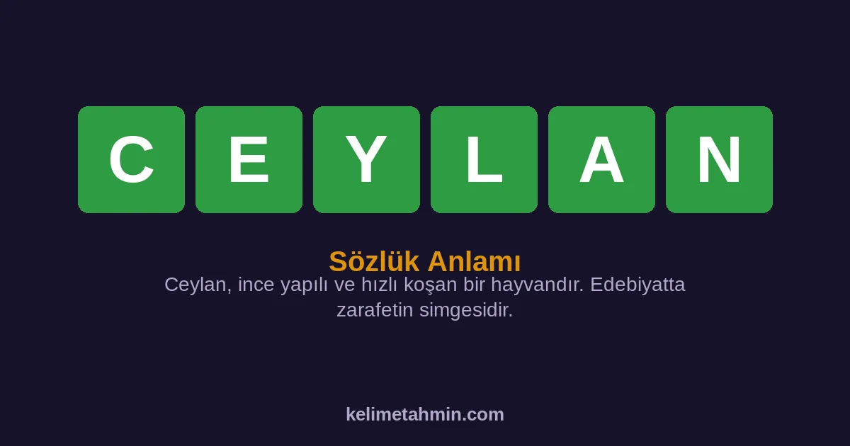 CEYLAN CEYLAN — anlamı ve örnek cümleler