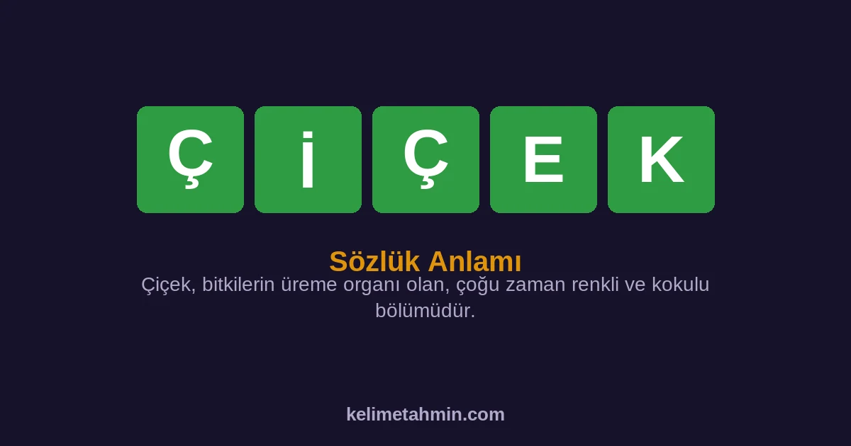 ÇİÇEK ÇİÇEK — anlamı ve örnek cümleler