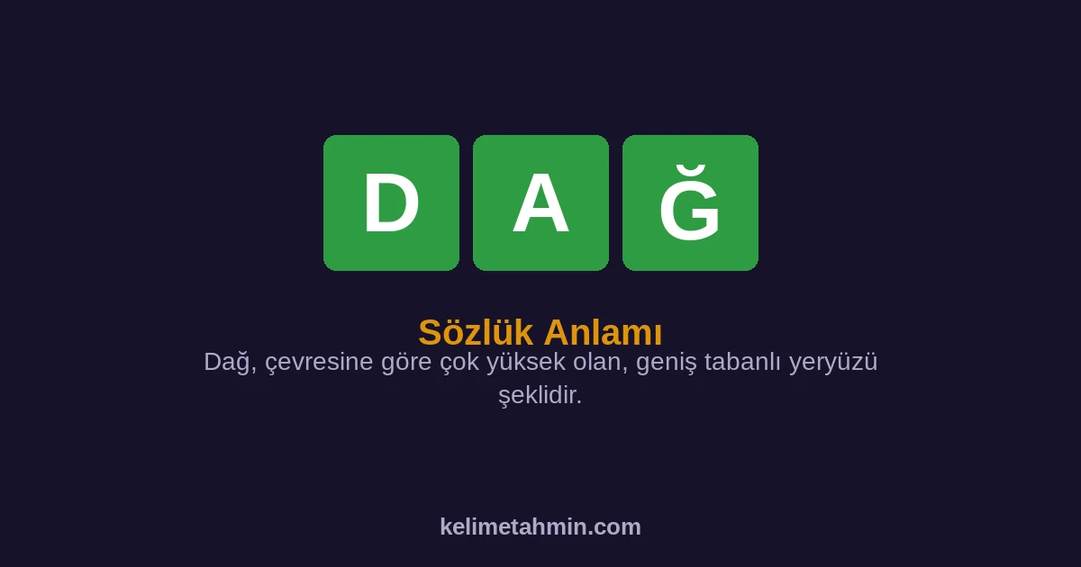 DAĞ DAĞ — anlamı ve örnek cümleler