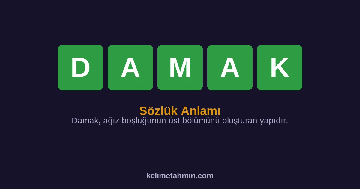 DAMAK DAMAK — anlamı ve örnek cümleler