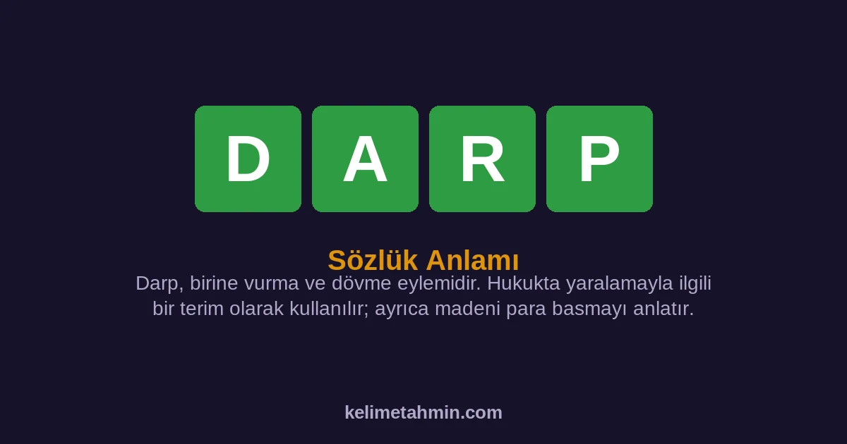 DARP DARP — anlamı ve örnek cümleler