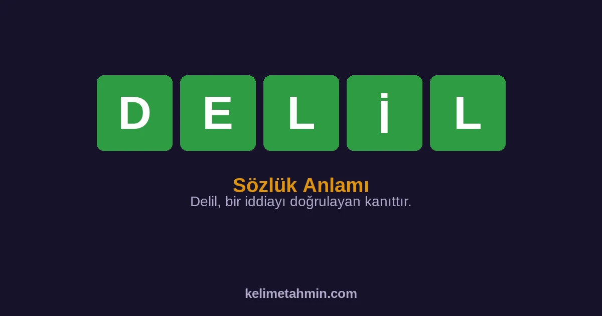 DELİL DELİL — anlamı ve örnek cümleler