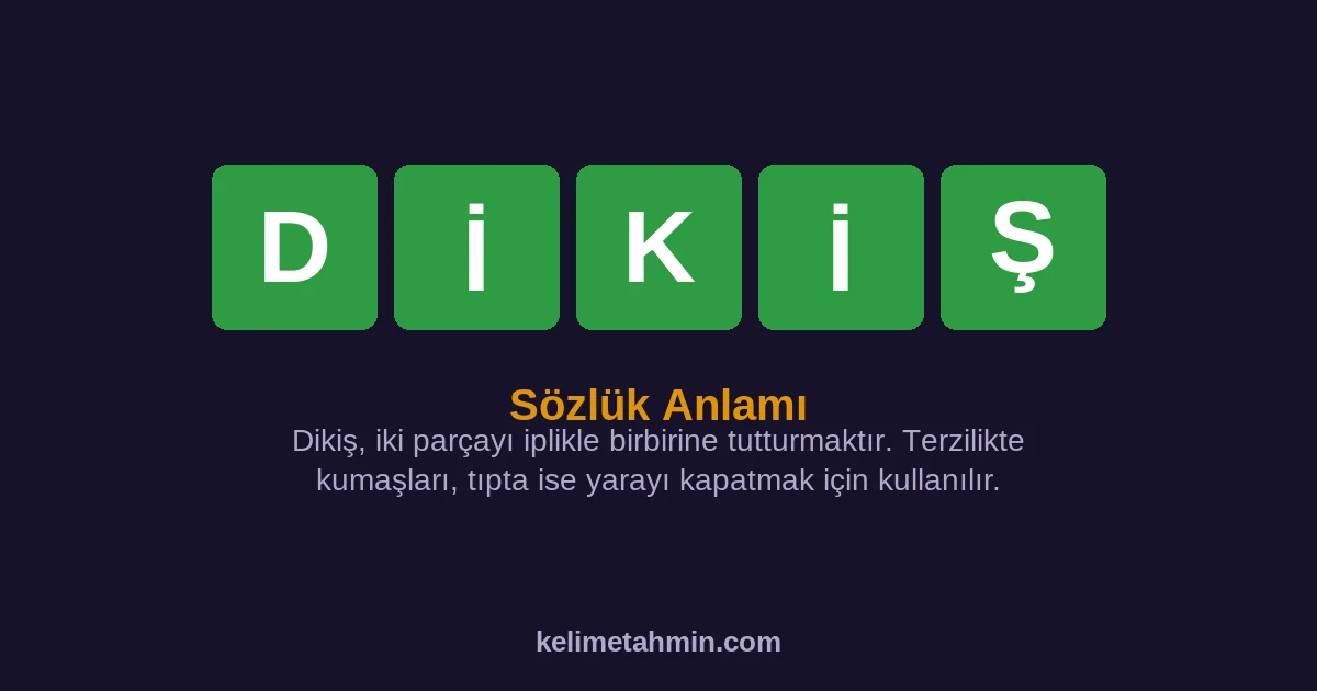 DİKİŞ DİKİŞ — anlamı ve örnek cümleler