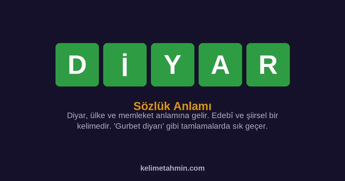DİYAR DİYAR — anlamı ve örnek cümleler