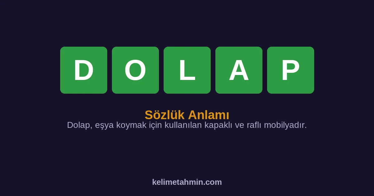DOLAP DOLAP — anlamı ve örnek cümleler