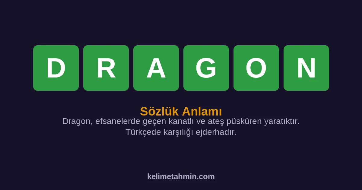 DRAGON DRAGON — anlamı ve örnek cümleler