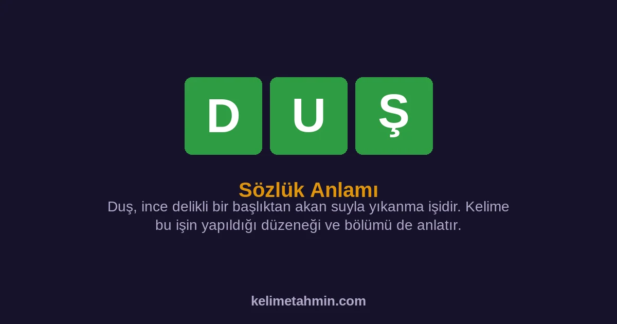 DUŞ DUŞ — anlamı ve örnek cümleler