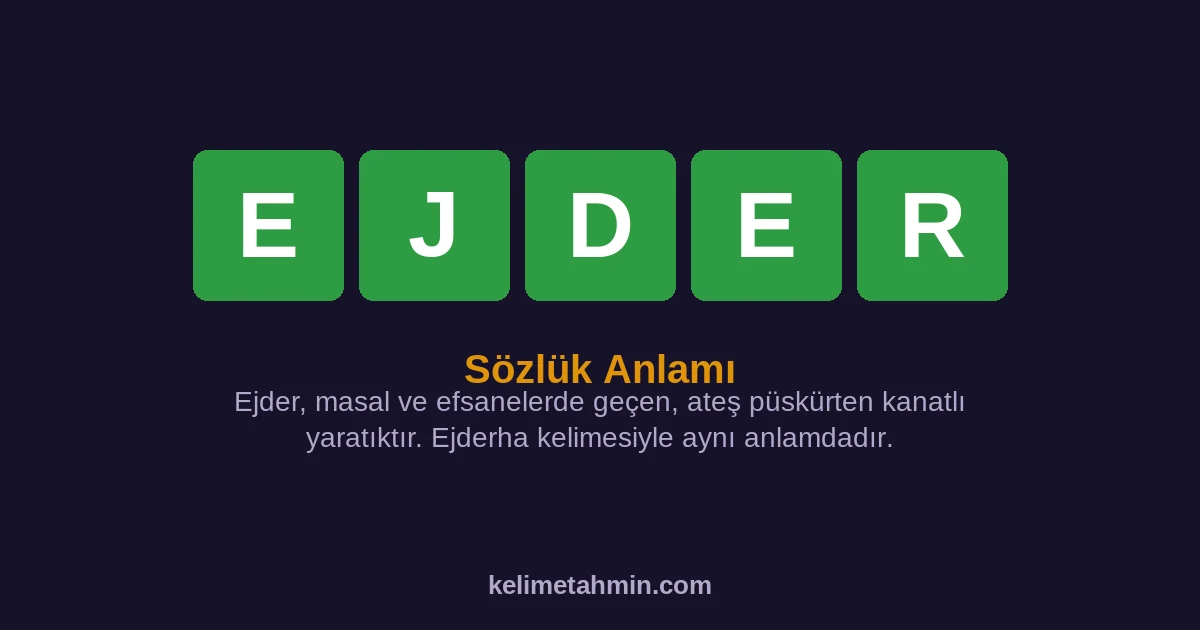 EJDER EJDER — anlamı ve örnek cümleler