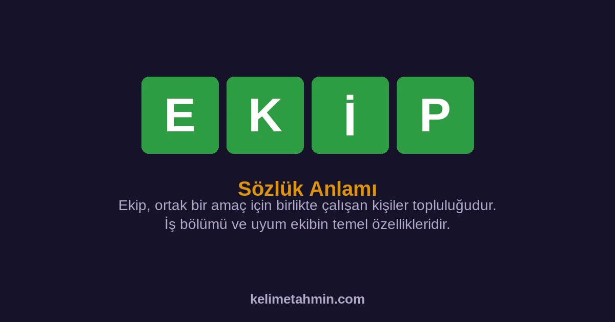 EKİP EKİP — anlamı ve örnek cümleler