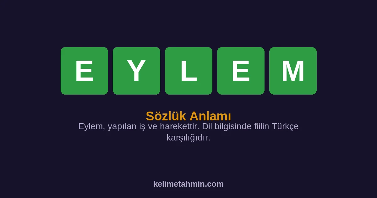 EYLEM EYLEM — anlamı ve örnek cümleler