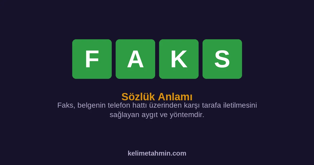 FAKS FAKS — anlamı ve örnek cümleler