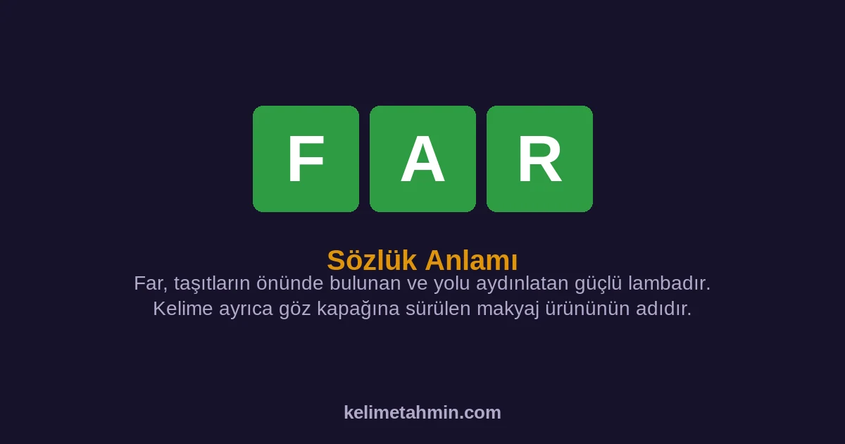 FAR FAR — anlamı ve örnek cümleler