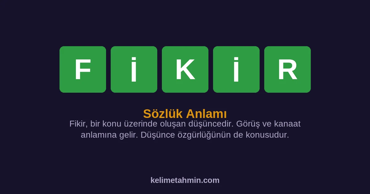 FİKİR FİKİR — anlamı ve örnek cümleler