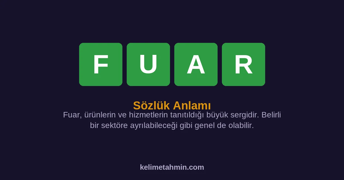 FUAR FUAR — anlamı ve örnek cümleler