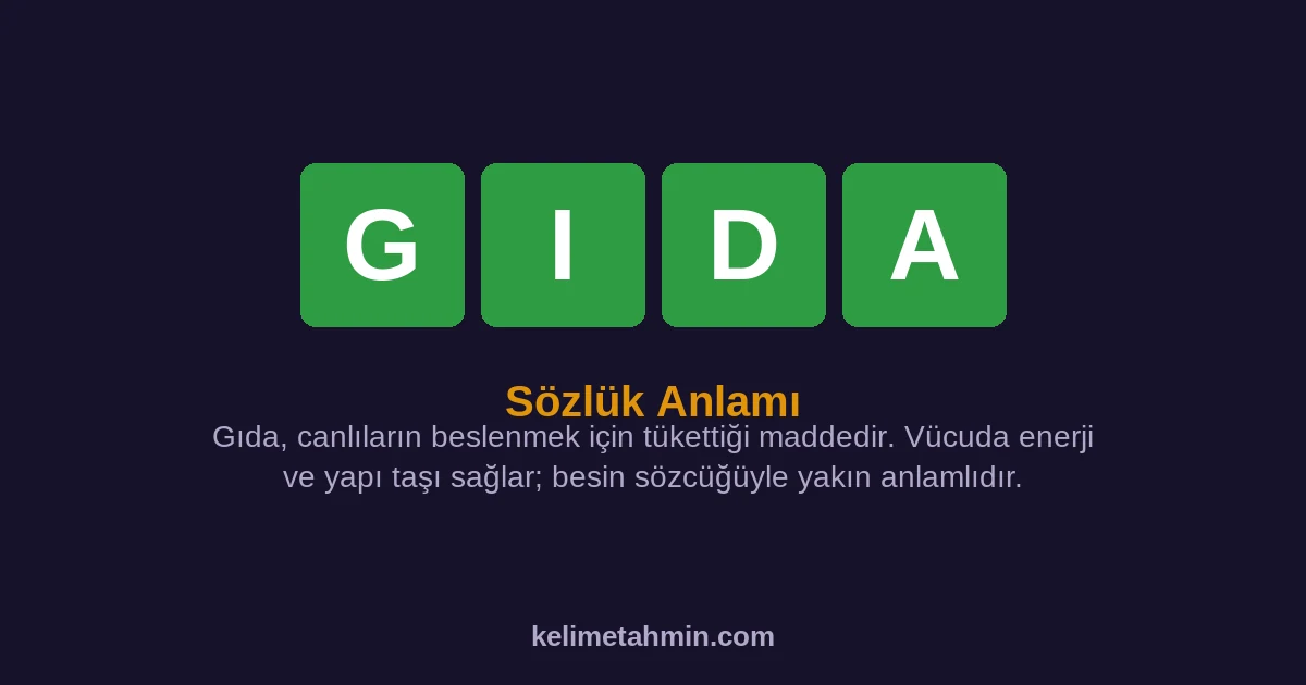 GIDA GIDA — anlamı ve örnek cümleler