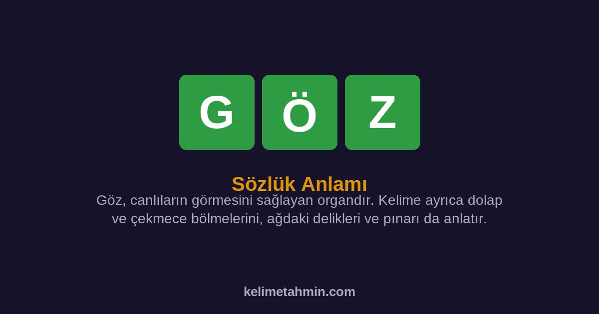 GÖZ GÖZ — anlamı ve örnek cümleler