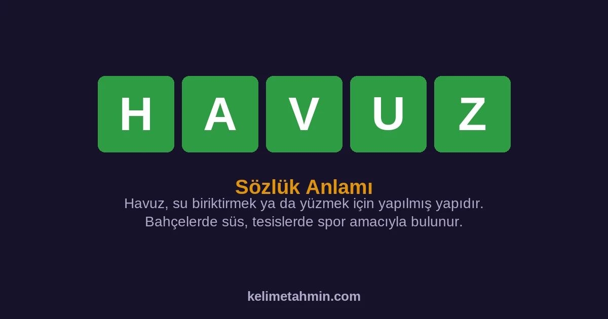 HAVUZ HAVUZ — anlamı ve örnek cümleler