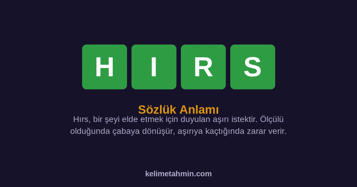 HIRS HIRS — anlamı ve örnek cümleler