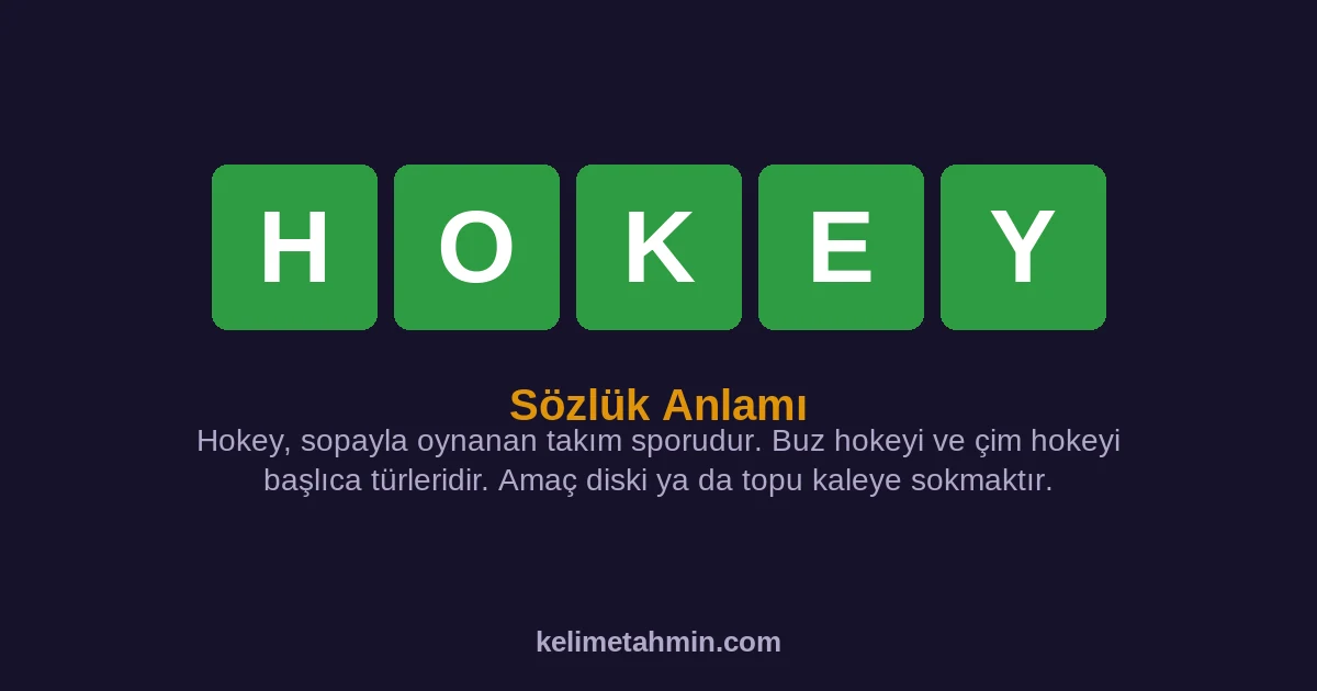 HOKEY HOKEY — anlamı ve örnek cümleler