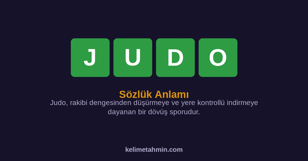 JUDO JUDO — anlamı ve örnek cümleler
