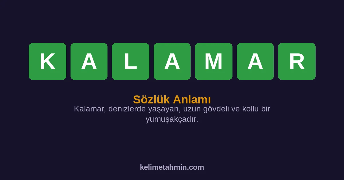 KALAMAR KALAMAR — anlamı ve örnek cümleler