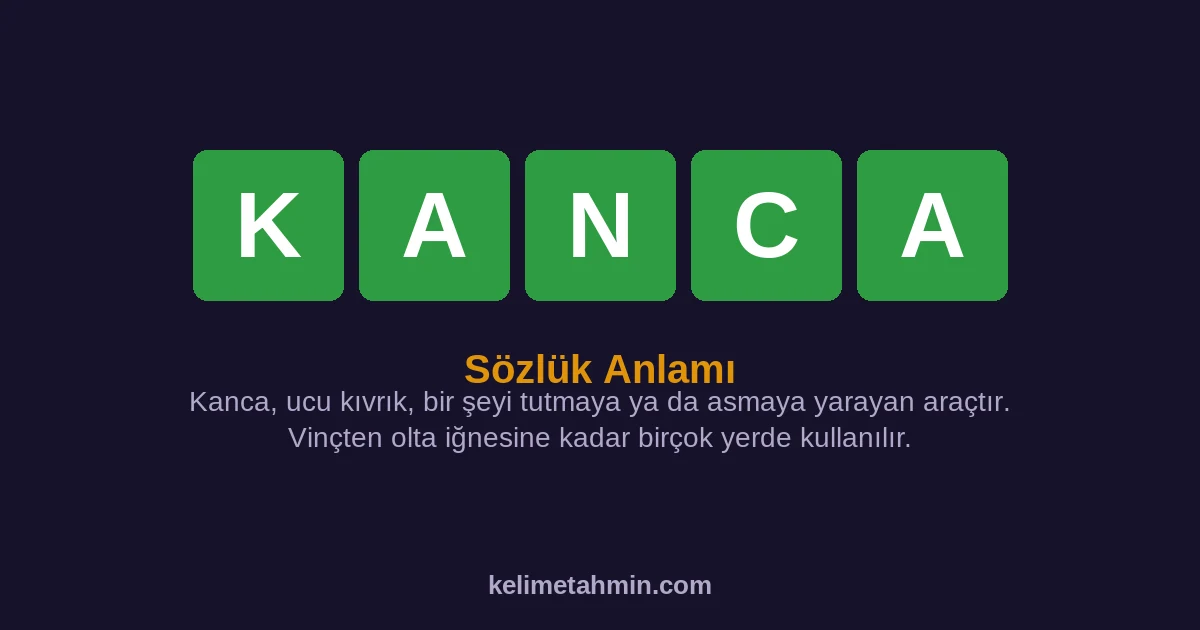 KANCA KANCA — anlamı ve örnek cümleler