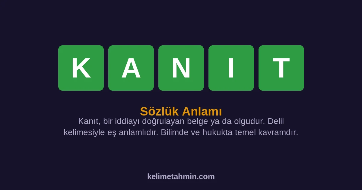 KANIT KANIT — anlamı ve örnek cümleler