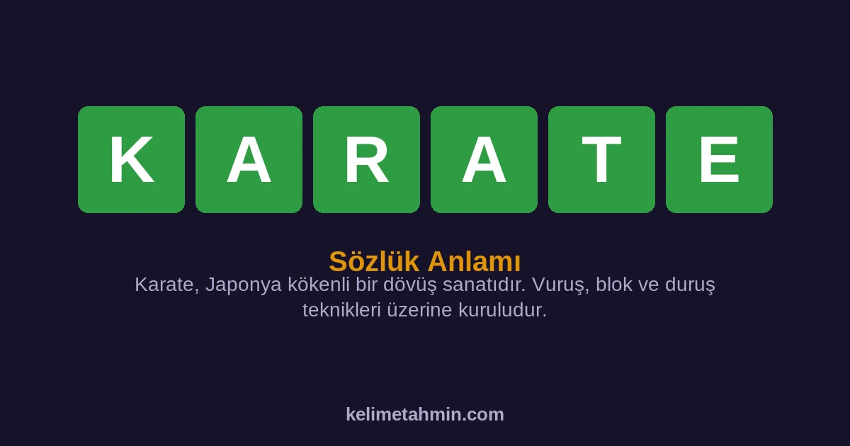 KARATE KARATE — anlamı ve örnek cümleler