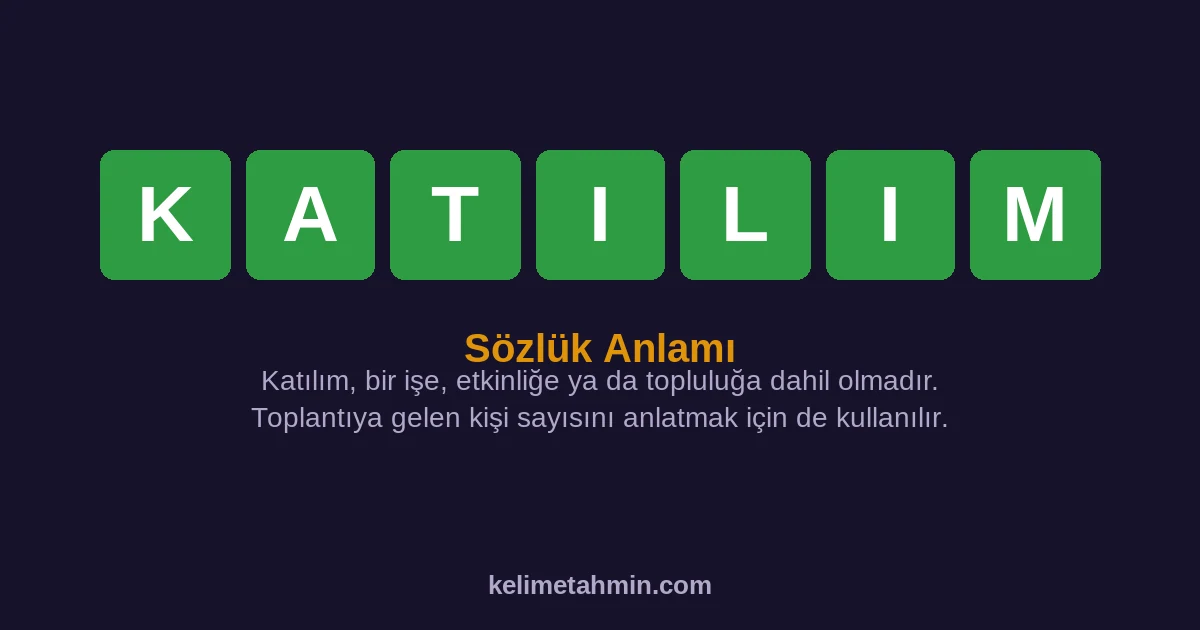 KATILIM KATILIM — anlamı ve örnek cümleler