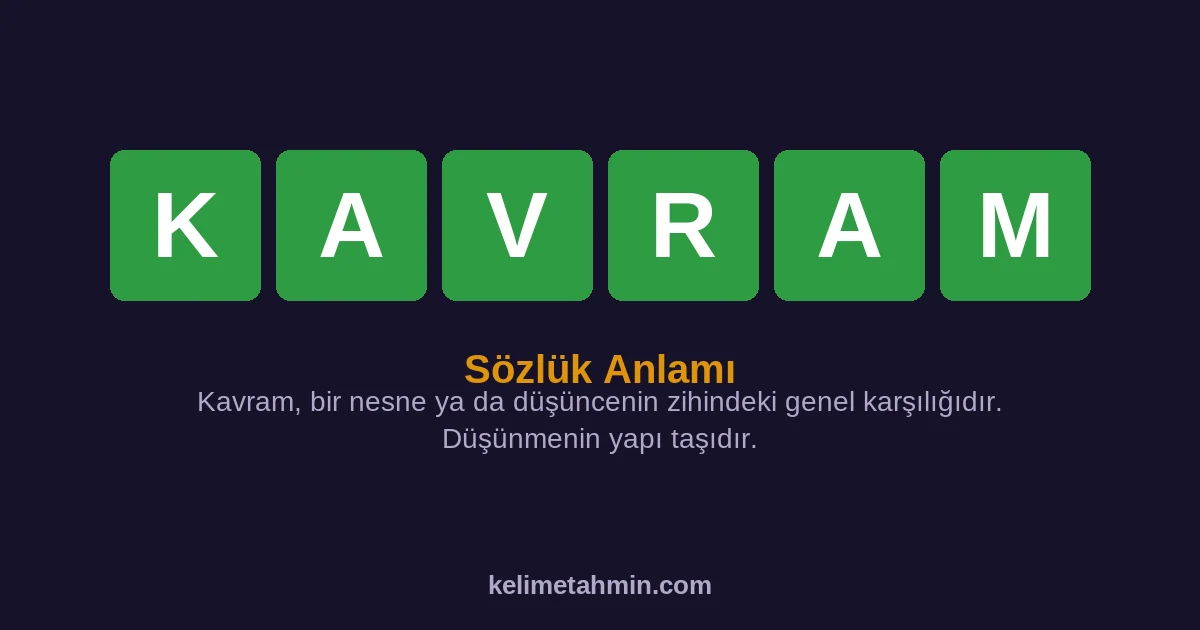 KAVRAM KAVRAM — anlamı ve örnek cümleler