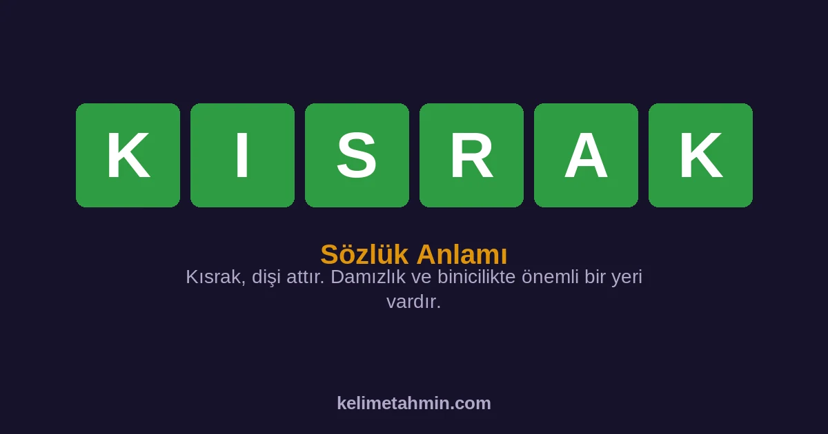 KISRAK KISRAK — anlamı ve örnek cümleler